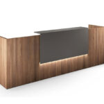 best modern office reception desks with LED lighting