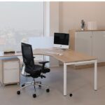 Box L Shaped Corner Desk with Drawers and Shelves