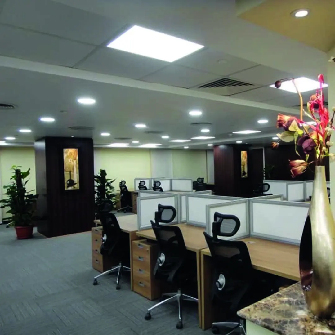 L-shaped office desk