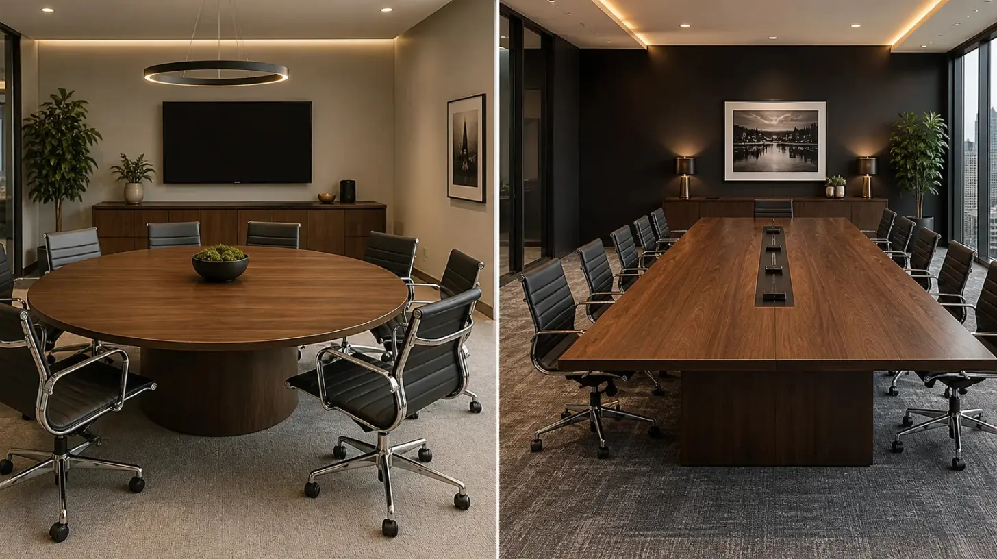 Round vs Rectangular Meeting Tables